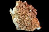 Ruby Red Vanadinite Crystals on Pink Barite - #80534-3